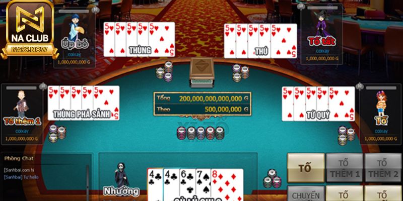 Ví dụ về các vòng cược của Xì tố